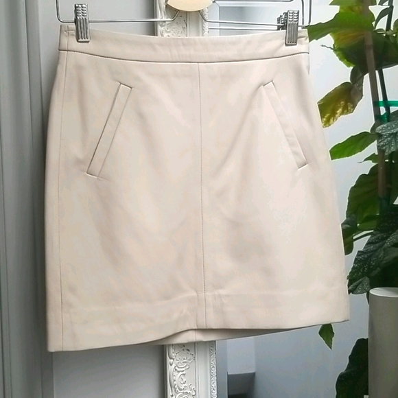 J. Crew Leather Skirt - Picture 1 of 5
